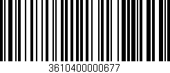 Código de barras (EAN, GTIN, SKU, ISBN): '3610400000677'