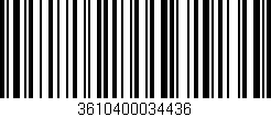 Código de barras (EAN, GTIN, SKU, ISBN): '3610400034436'