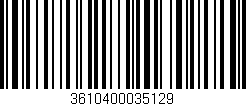 Código de barras (EAN, GTIN, SKU, ISBN): '3610400035129'