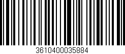 Código de barras (EAN, GTIN, SKU, ISBN): '3610400035884'