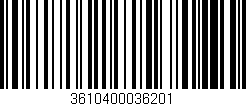 Código de barras (EAN, GTIN, SKU, ISBN): '3610400036201'