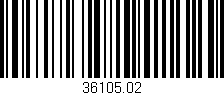 Código de barras (EAN, GTIN, SKU, ISBN): '36105.02'