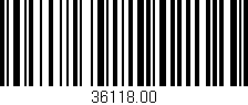 Código de barras (EAN, GTIN, SKU, ISBN): '36118.00'