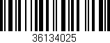 Código de barras (EAN, GTIN, SKU, ISBN): '36134025'