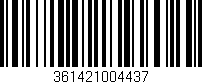 Código de barras (EAN, GTIN, SKU, ISBN): '361421004437'