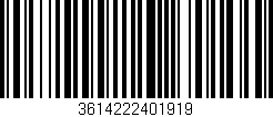 Código de barras (EAN, GTIN, SKU, ISBN): '3614222401919'