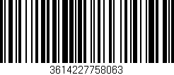 Código de barras (EAN, GTIN, SKU, ISBN): '3614227758063'