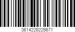 Código de barras (EAN, GTIN, SKU, ISBN): '3614228228671'
