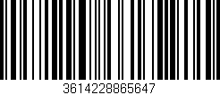 Código de barras (EAN, GTIN, SKU, ISBN): '3614228865647'