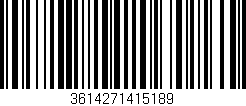 Código de barras (EAN, GTIN, SKU, ISBN): '3614271415189'