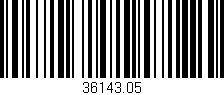 Código de barras (EAN, GTIN, SKU, ISBN): '36143.05'