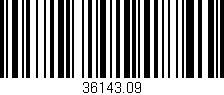 Código de barras (EAN, GTIN, SKU, ISBN): '36143.09'