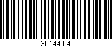 Código de barras (EAN, GTIN, SKU, ISBN): '36144.04'