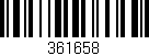 Código de barras (EAN, GTIN, SKU, ISBN): '361658'