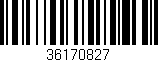 Código de barras (EAN, GTIN, SKU, ISBN): '36170827'