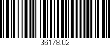 Código de barras (EAN, GTIN, SKU, ISBN): '36178.02'