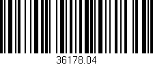 Código de barras (EAN, GTIN, SKU, ISBN): '36178.04'