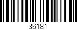 Código de barras (EAN, GTIN, SKU, ISBN): '36181'