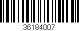 Código de barras (EAN, GTIN, SKU, ISBN): '36184007'