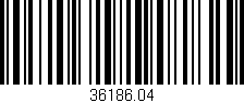 Código de barras (EAN, GTIN, SKU, ISBN): '36186.04'