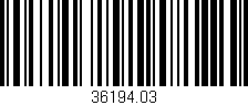 Código de barras (EAN, GTIN, SKU, ISBN): '36194.03'