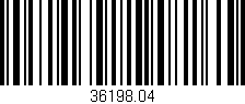 Código de barras (EAN, GTIN, SKU, ISBN): '36198.04'