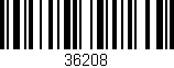 Código de barras (EAN, GTIN, SKU, ISBN): '36208'