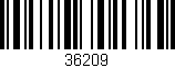 Código de barras (EAN, GTIN, SKU, ISBN): '36209'
