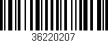 Código de barras (EAN, GTIN, SKU, ISBN): '36220207'