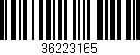 Código de barras (EAN, GTIN, SKU, ISBN): '36223165'