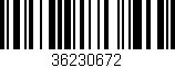 Código de barras (EAN, GTIN, SKU, ISBN): '36230672'