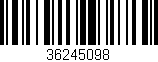 Código de barras (EAN, GTIN, SKU, ISBN): '36245098'