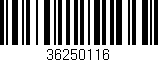 Código de barras (EAN, GTIN, SKU, ISBN): '36250116'