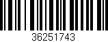 Código de barras (EAN, GTIN, SKU, ISBN): '36251743'