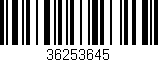 Código de barras (EAN, GTIN, SKU, ISBN): '36253645'