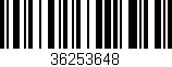 Código de barras (EAN, GTIN, SKU, ISBN): '36253648'