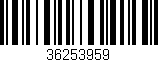 Código de barras (EAN, GTIN, SKU, ISBN): '36253959'