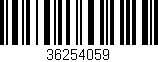 Código de barras (EAN, GTIN, SKU, ISBN): '36254059'