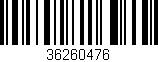 Código de barras (EAN, GTIN, SKU, ISBN): '36260476'