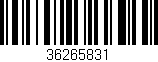 Código de barras (EAN, GTIN, SKU, ISBN): '36265831'