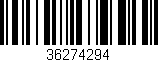 Código de barras (EAN, GTIN, SKU, ISBN): '36274294'