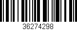 Código de barras (EAN, GTIN, SKU, ISBN): '36274298'