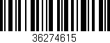 Código de barras (EAN, GTIN, SKU, ISBN): '36274615'