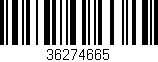 Código de barras (EAN, GTIN, SKU, ISBN): '36274665'