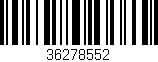 Código de barras (EAN, GTIN, SKU, ISBN): '36278552'