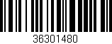 Código de barras (EAN, GTIN, SKU, ISBN): '36301480'