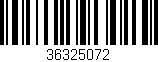 Código de barras (EAN, GTIN, SKU, ISBN): '36325072'