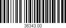 Código de barras (EAN, GTIN, SKU, ISBN): '36343.00'
