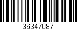 Código de barras (EAN, GTIN, SKU, ISBN): '36347087'