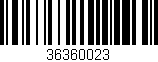 Código de barras (EAN, GTIN, SKU, ISBN): '36360023'